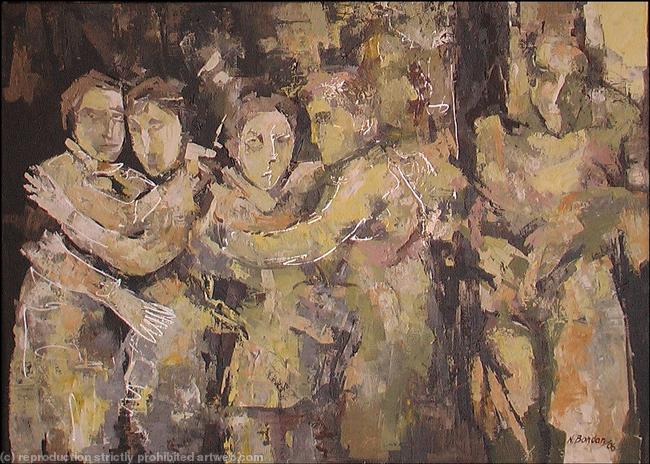 Triptiek 'Volle Maan'. Avondje | Triptych 'Full Moon'. A Night Out